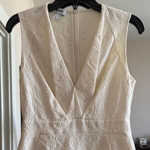 Moschino Elegant Cream Textured Dress